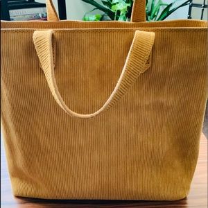 Madewell Zip Top Transport Corduroy Suede Mustard